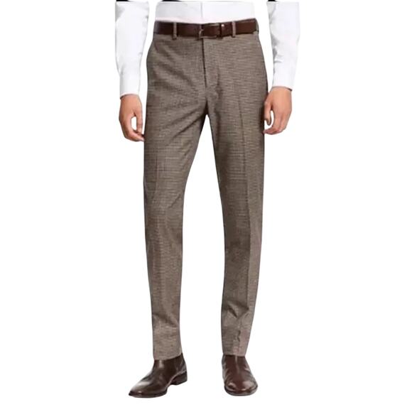 Bar III Slim Fit Stretch Check  Print Dress Pants 30W x 32L New w/ Tag - Picture 1 of 12